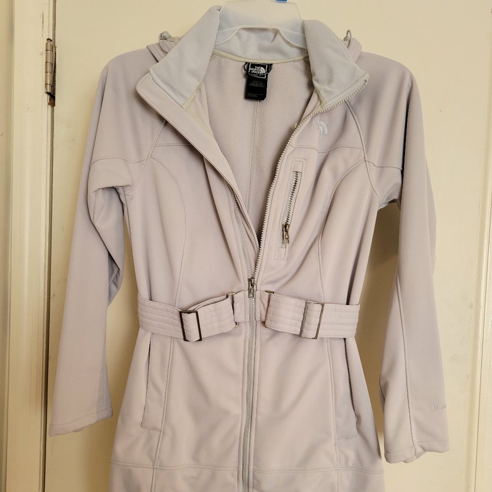 North Face soft shell grey jacket